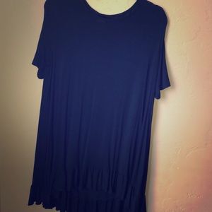 Navy Ruffle Tunic XXL